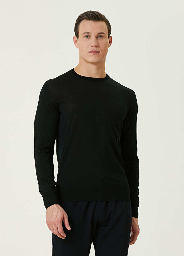 

Черный шерстяной свитер Zegna