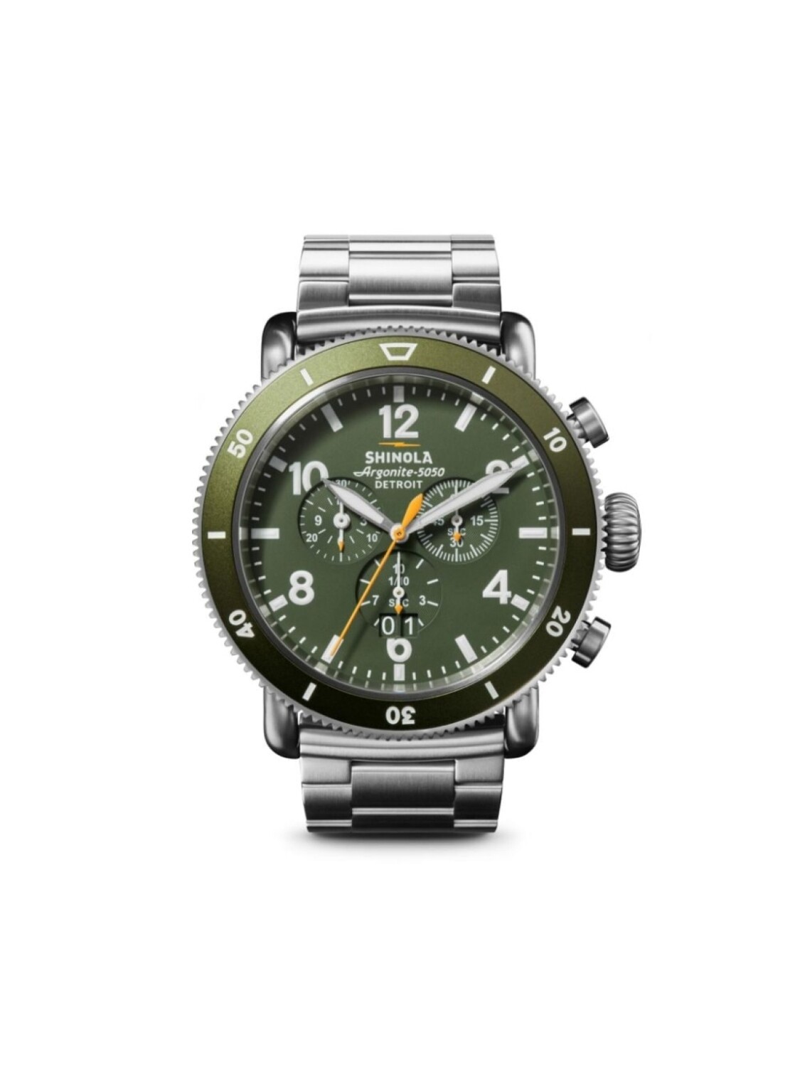 

Shinola наручные часы Runwell Sport Chrono 48 мм, серебристый