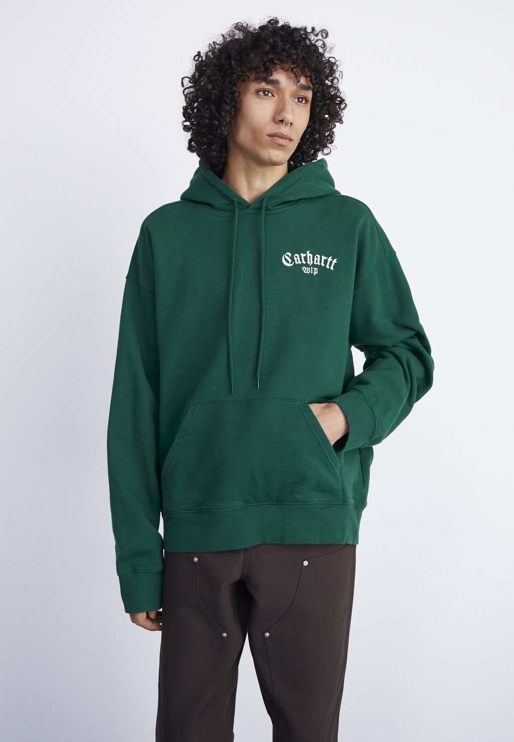 

Толстовка с капюшоном Hooded Onyx Script Carhartt WIP, цвет chervil/white