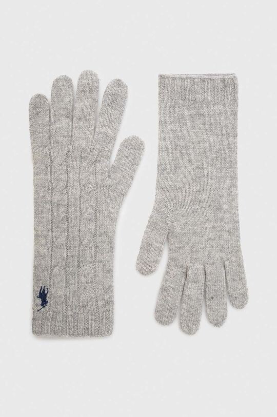 

Шерстяные перчатки Polo Ralph Lauren, серый