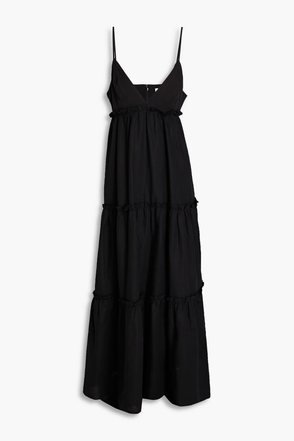 

Ярусное платье макси Genevieve из хлопка Cami Nyc, черный