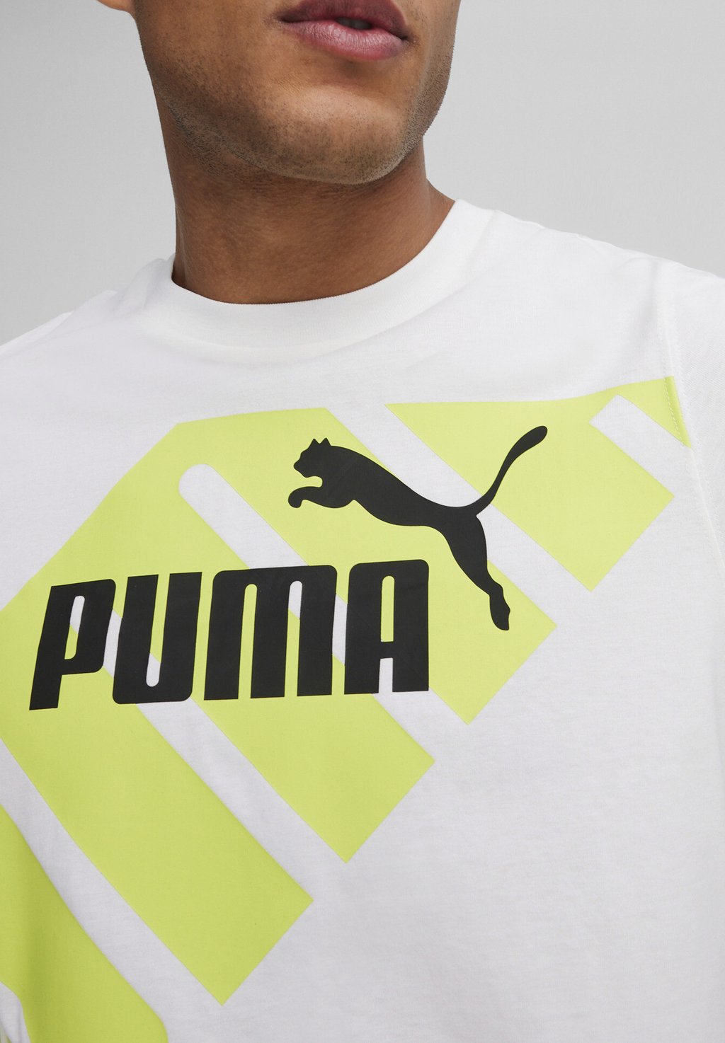 Футболка с принтом Power Graphic Puma, цвет white lime sheen