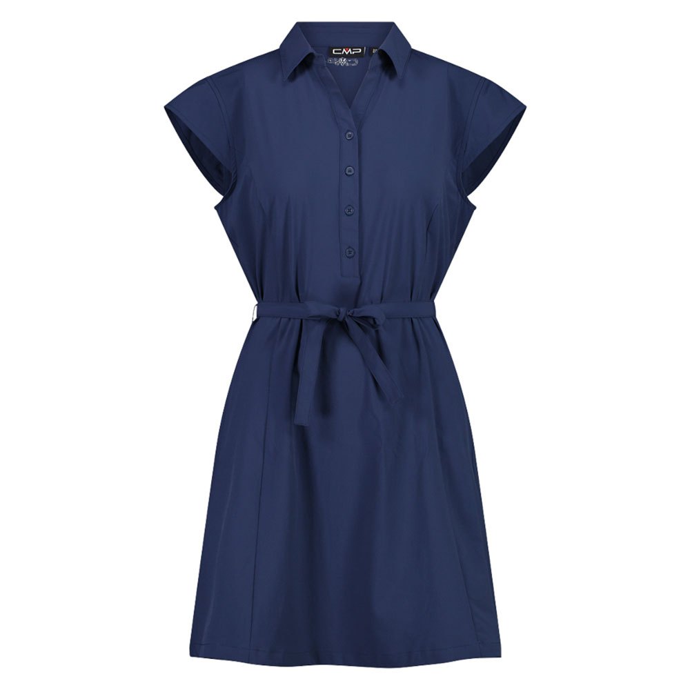 Платье с коротким рукавом CMP 31T5206, синий платье мини на запах с коротким рукавом синий