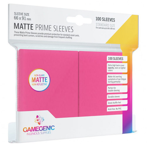 Чехол для карточек Gamegenic Matte Prime Sleeves Pink (100 Ct.) Gamegenic цена и фото