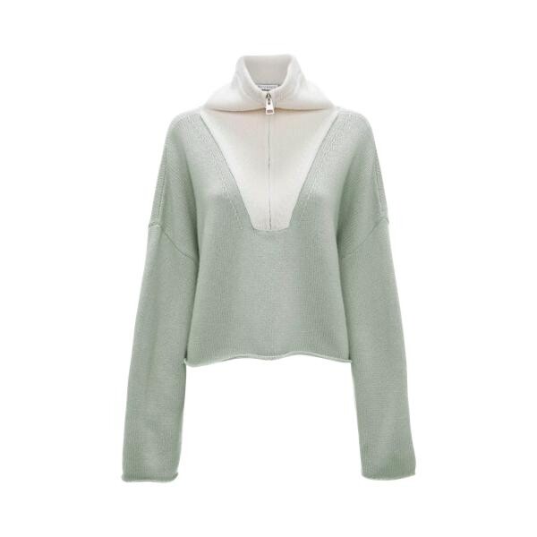 

Пулловер pullover mit stehkragen und reißverschluss mint/off white mint/off white J.W. Anderson, белый
