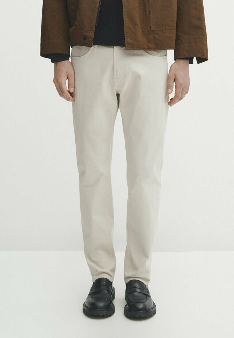 

Джинсы зауженного кроя Massimo Dutti, светло-коричневые