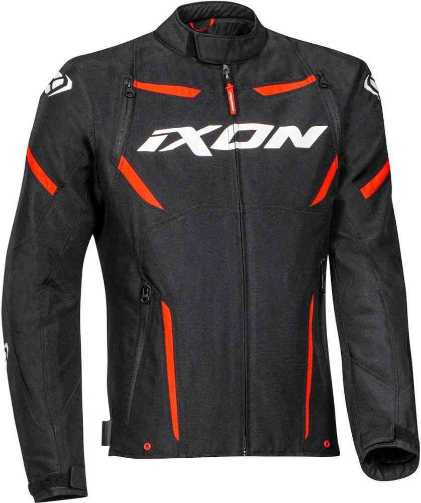 Водонепроницаемая мотоциклетная текстильная куртка Striker Ixon, черный красный