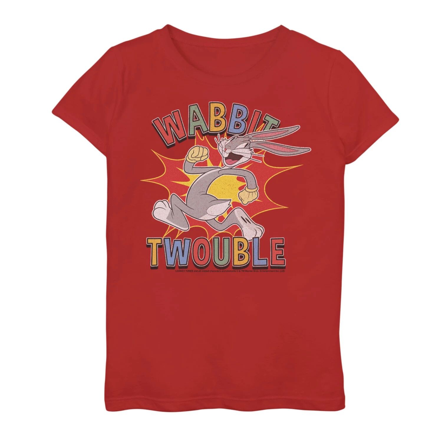 

Футболка с плакатом и графическим рисунком Looney Tunes для девочек 7–16 лет Wabbit Twouble Licensed Character