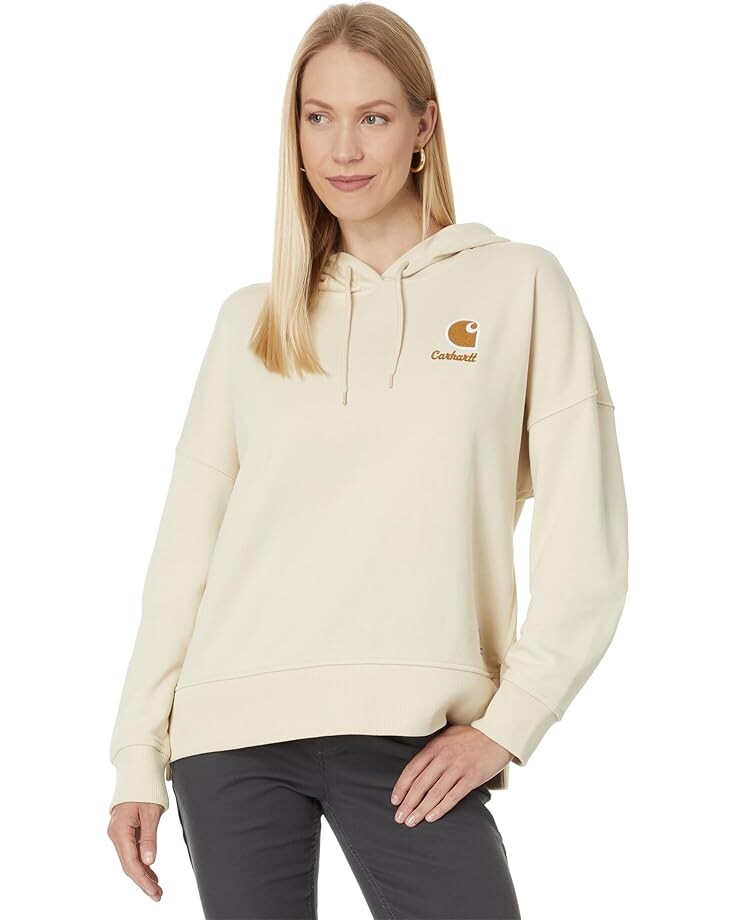 

Толстовка Carhartt French Terry Graphic Hooded Sweatshirt, цвет Oat Milk