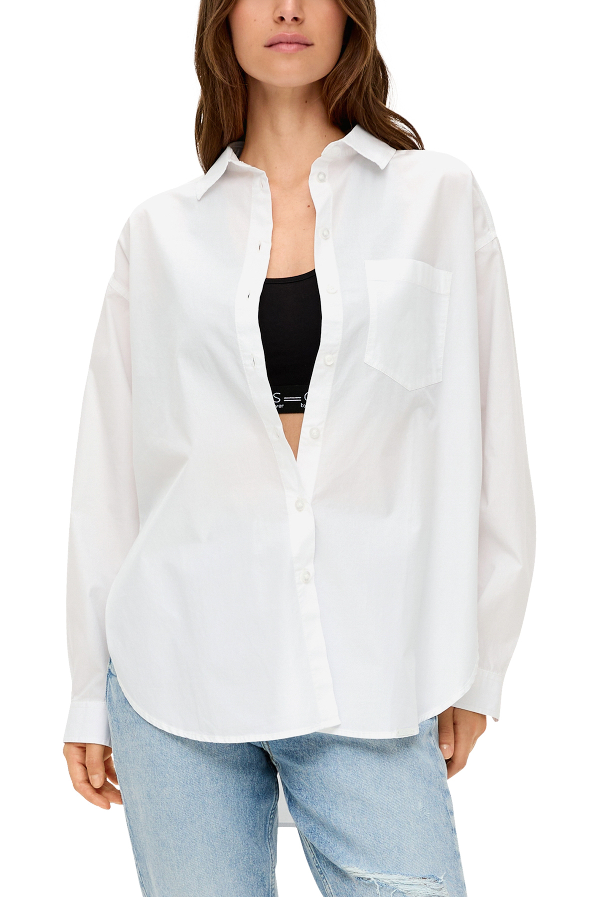 Блузка для женщин/девочек QS by s.Oliver, белый блуза qs by s oliver белый