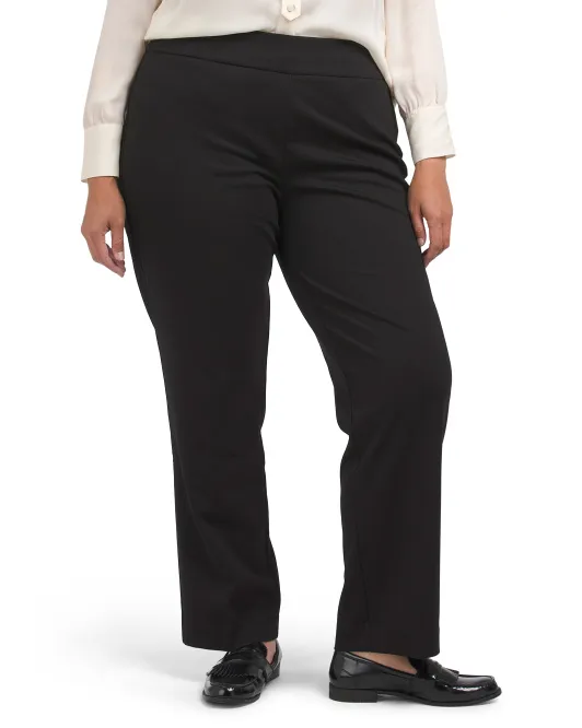 

Брюки-понте плюс без застежек Zac & Rachel, черный