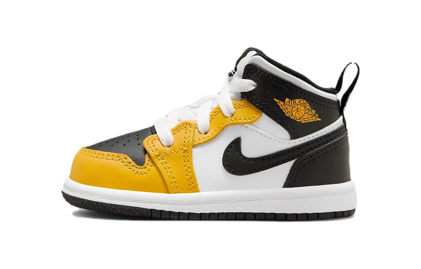 

Кроссовки Jordan 1 Mid Yellow Ochre TD, белый/черный/желтый