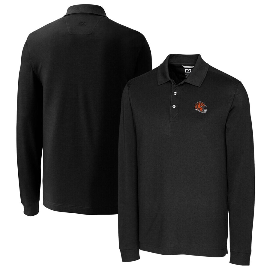 

Поло с длинным рукавом Cutter & Buck Cincinnati Bengals, черный