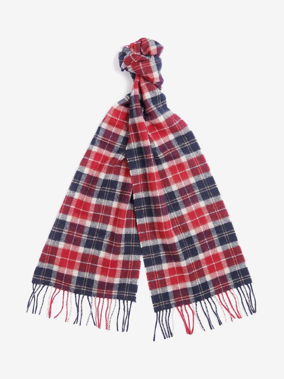 

Шарф из овечьей шерсти в клетку тартан Barbour, клюква