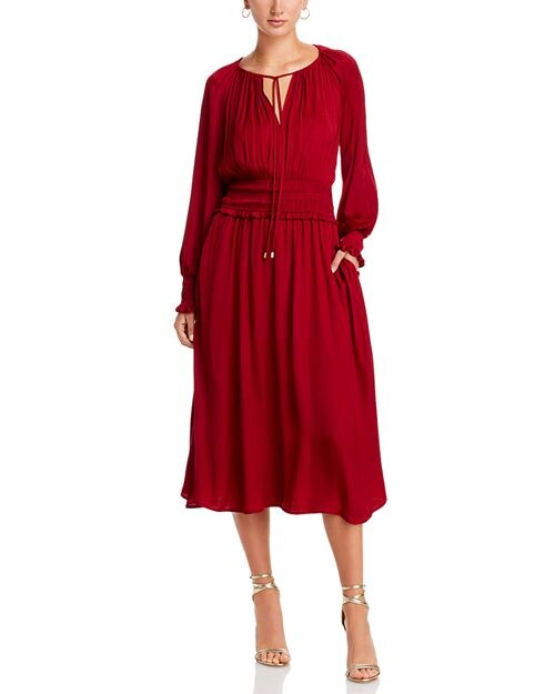 

Платье-миди с разрезом на шее T Tahari, цвет Red