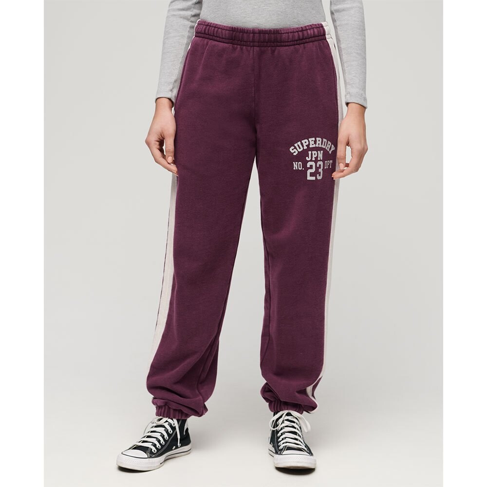 

Брюки Superdry Vintage Side Stripe Tracksuit, красный
