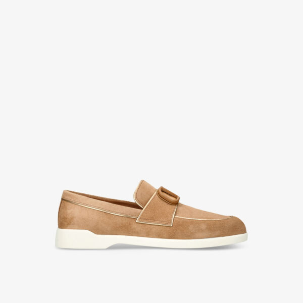 

Замшевые лоферы leisure flow Valentino Garavani, цвет tan