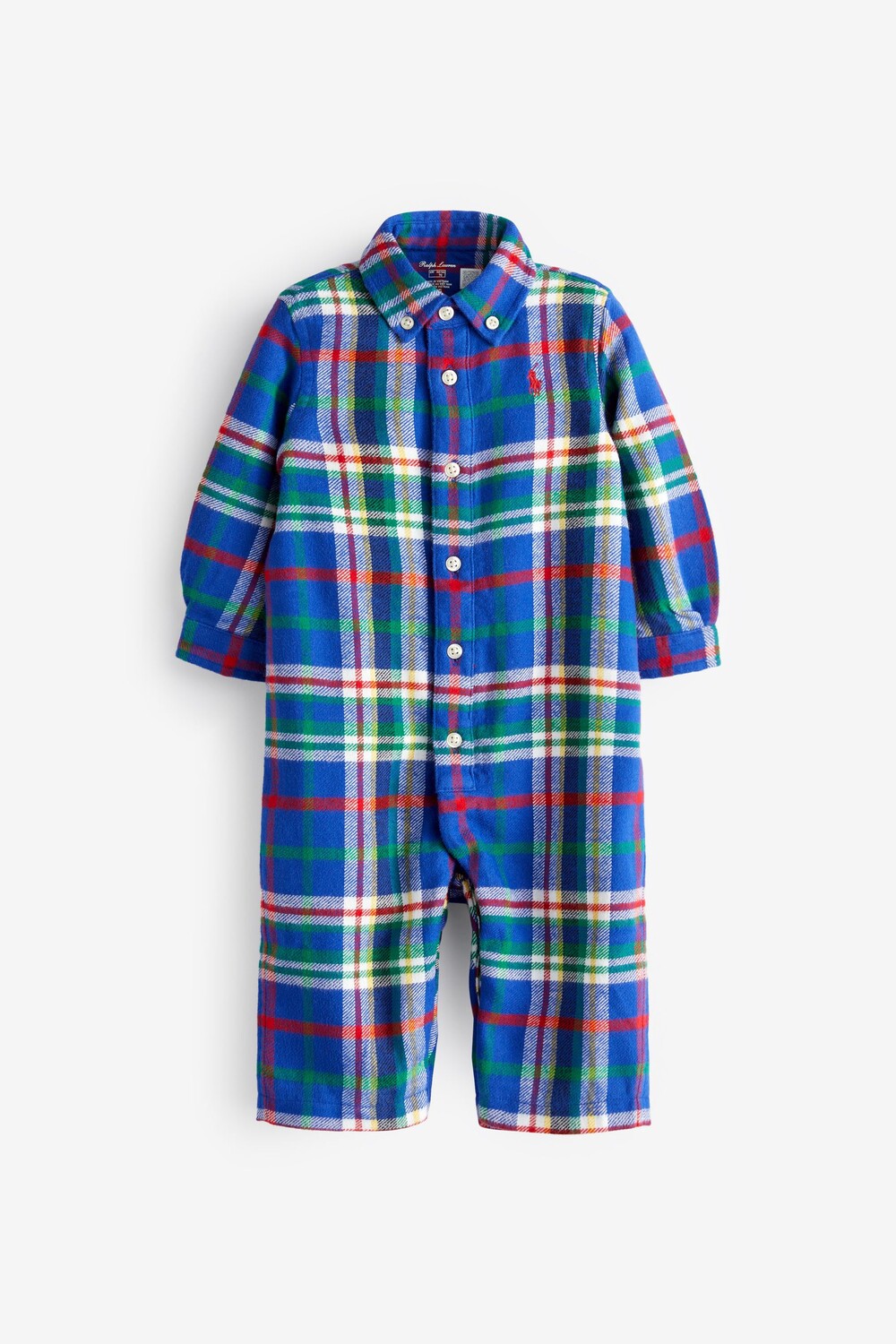 

Синие детские комбинезоны с клетчатым узором Polo Ralph Lauren, синий