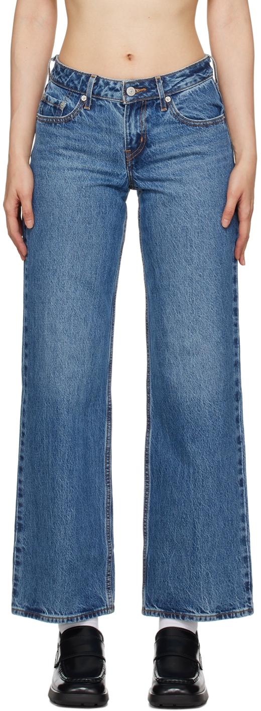 Синие низкие свободные джинсы Levi'S, цвет Real recognize real