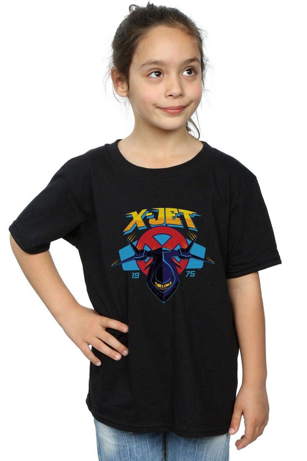 Хлопковая футболка X-Men X-Jet Marvel, черный
