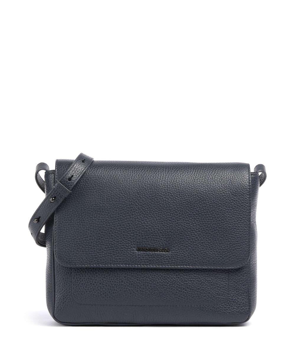 

Сумка на плечо из мягкой кожи из зернистой телячьей кожи. Mandarina Duck, синий