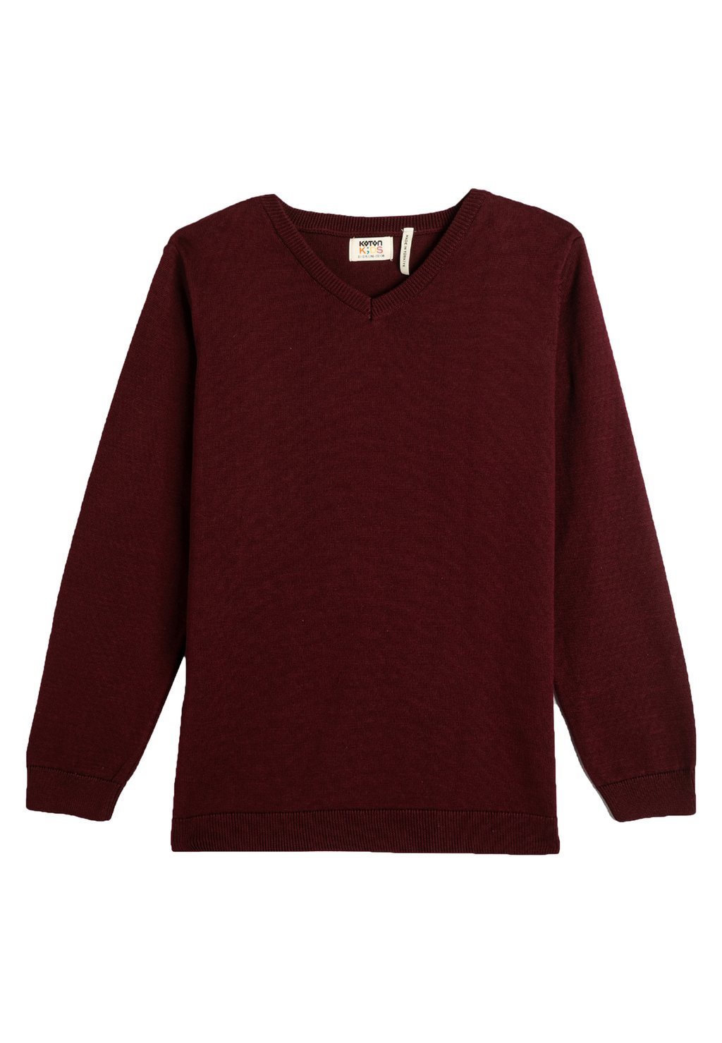 Вязаный свитер V NECK LONG SLEEVE , цвет bordeaux Koton