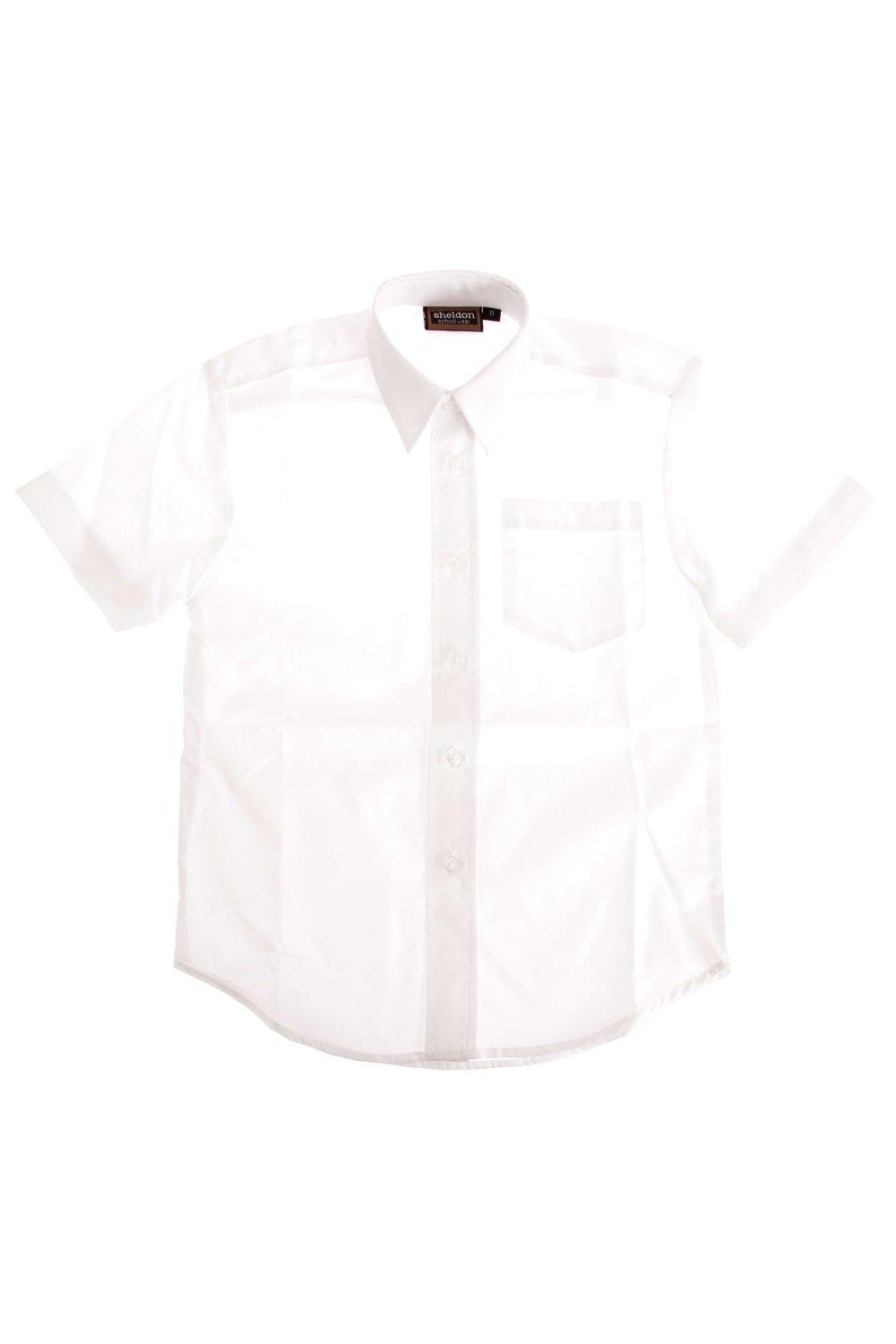Школьная рубашка с короткими рукавами Universal Textiles, белый универсальная выхлопная труба с наружным диаметром от 2 до 3 дюймов 1 2 дюйма 2 5 дюйма адаптер для компонентного редуктора