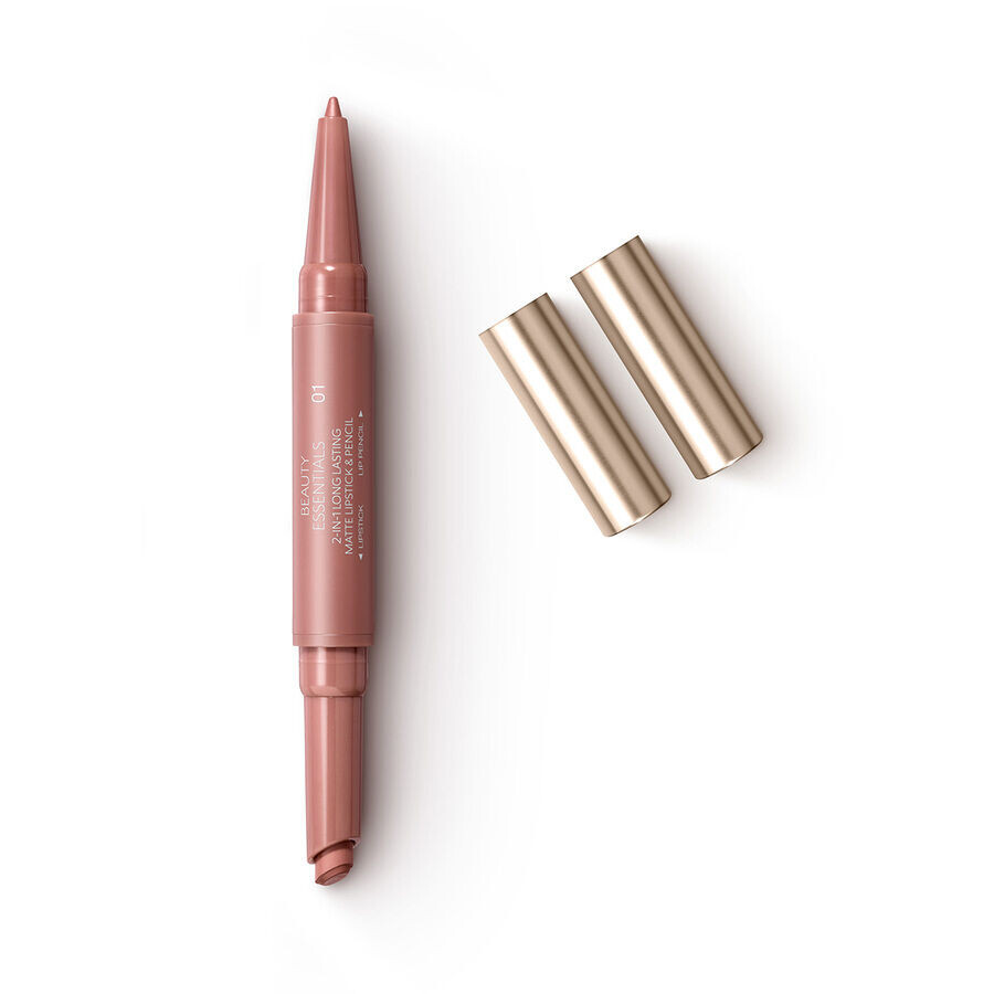 

Матовая помада и карандаш стойкостью до 8 часов нежная роза Kiko Milano Beauty Essentials, 0,9 гр