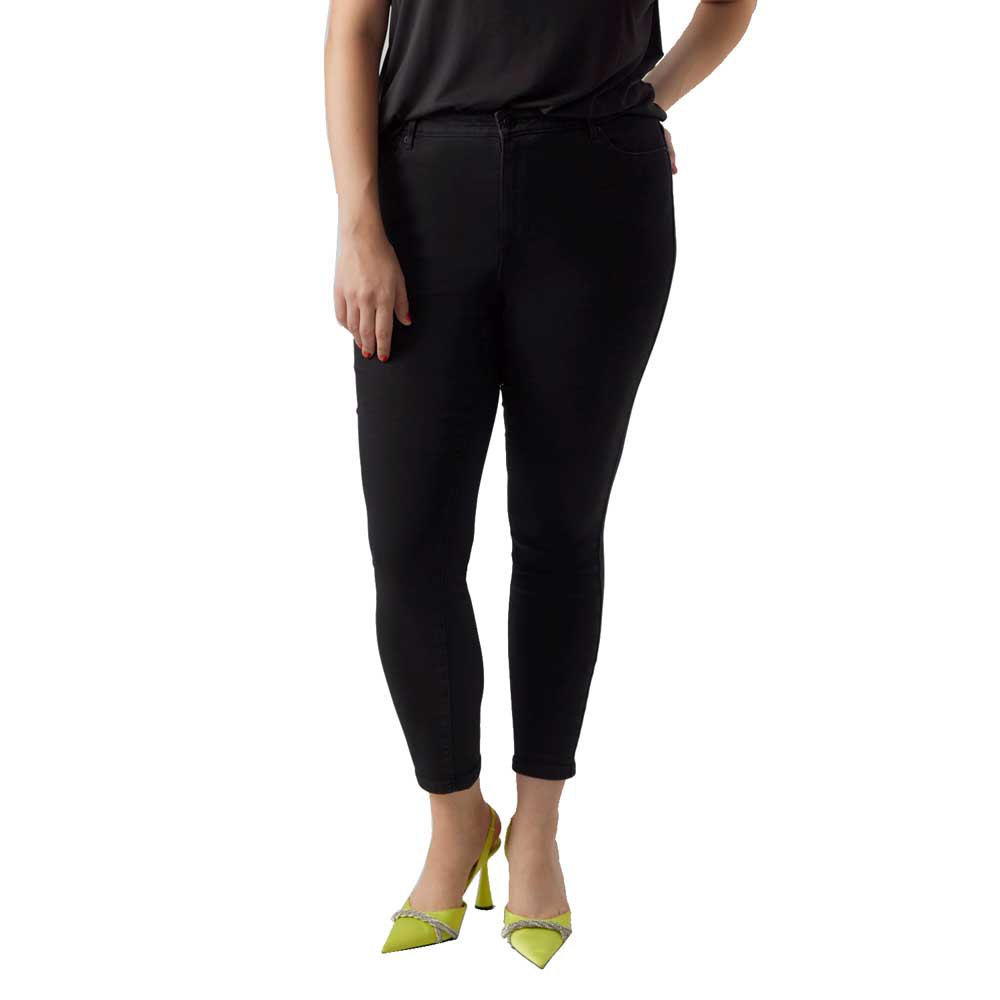 Джинсы Vero Moda Curve Phia Skinny Fit Soft Vi110 High Waist, черный блузка vero moda 10210358 черный m