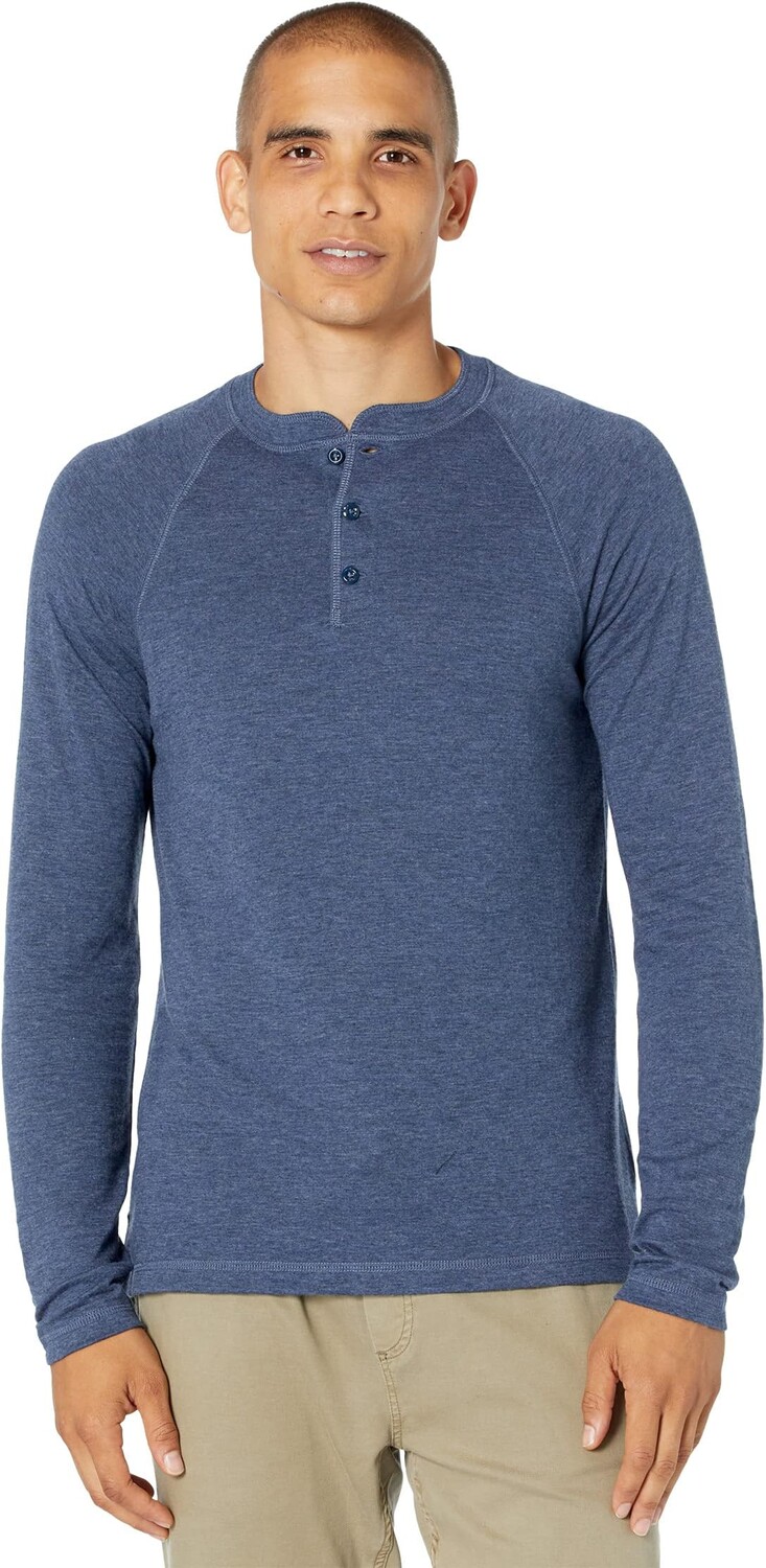 

Хенли Cloud с длинными рукавами Faherty, цвет Navy Heather 2