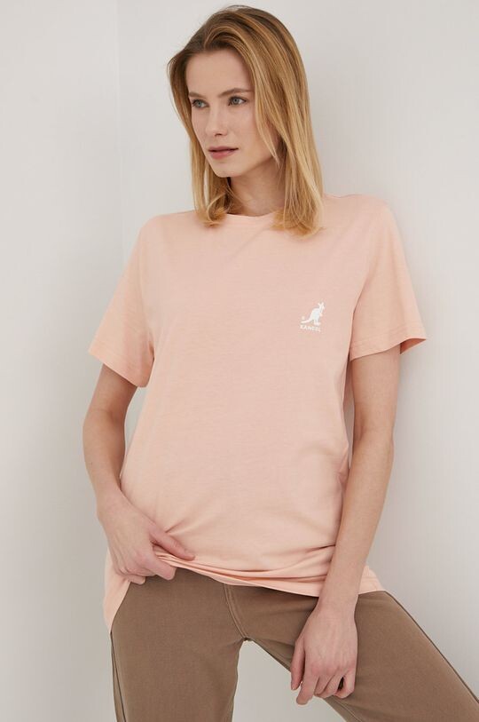 

Хлопковая футболка Kangol, розовый