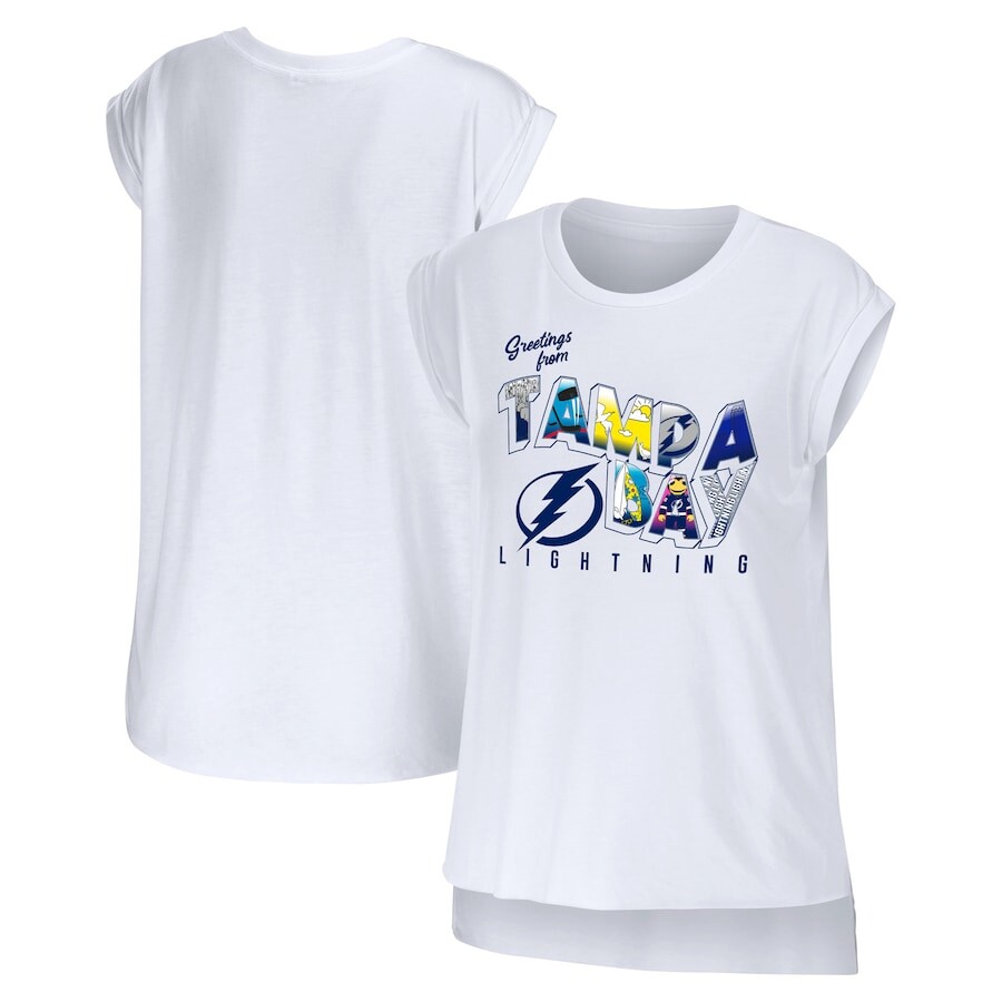 

Топ WEAR by Erin Andrews Tampa Bay Lightning, белый