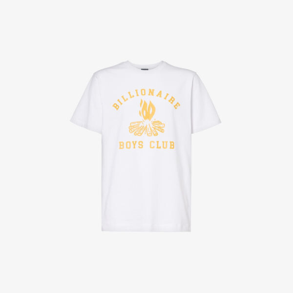 

Футболка Campfire из хлопкового джерси с графическим принтом Billionaire Boys Club, белый
