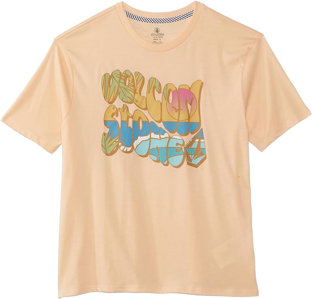 

Футболка-бойфренд Truly Stoked (маленькие дети/большие дети) Volcom, цвет Peach Bud