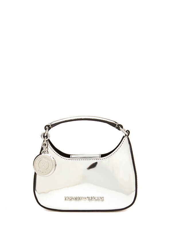 

Сумка для вечернего платья с серебряным логотипом Emporio Armani