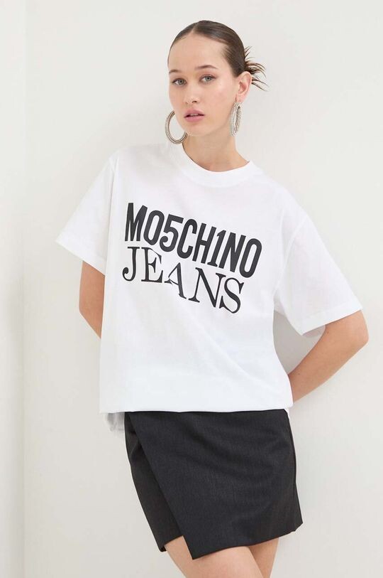 

Хлопковая футболка Moschino Jeans, белый