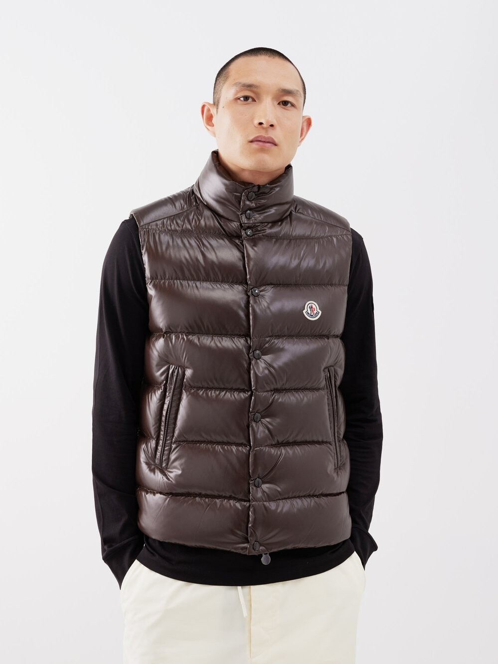 

Стеганый жилет tibb Moncler, коричневый