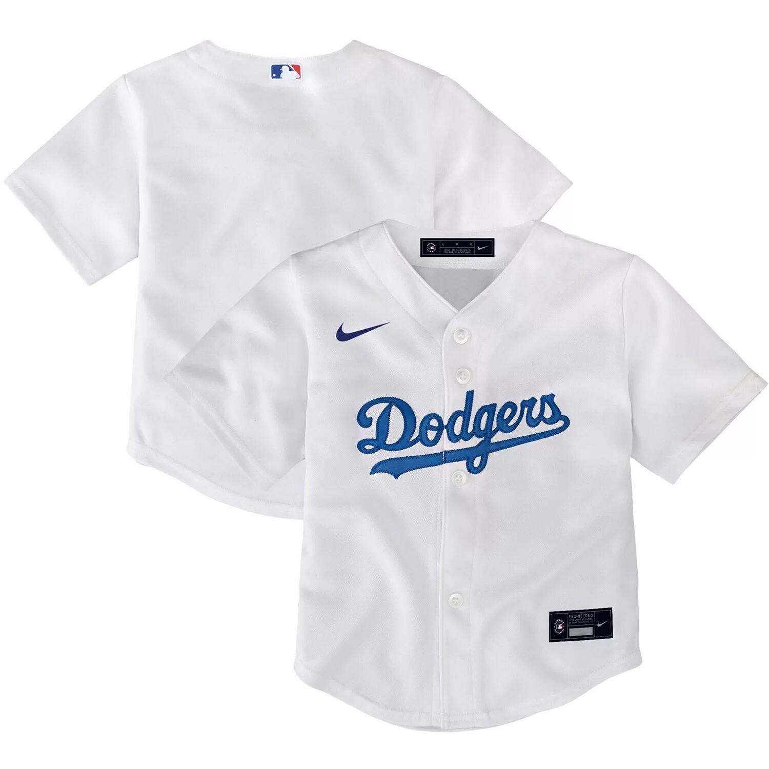 

Белая футболка Nike Los Angeles Dodgers для малышей, реплика домашней команды Nike