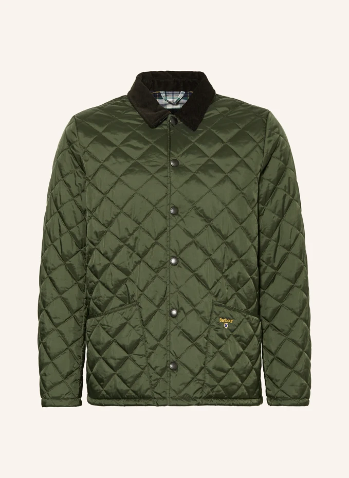 

Херрон стеганая куртка Barbour, зеленый