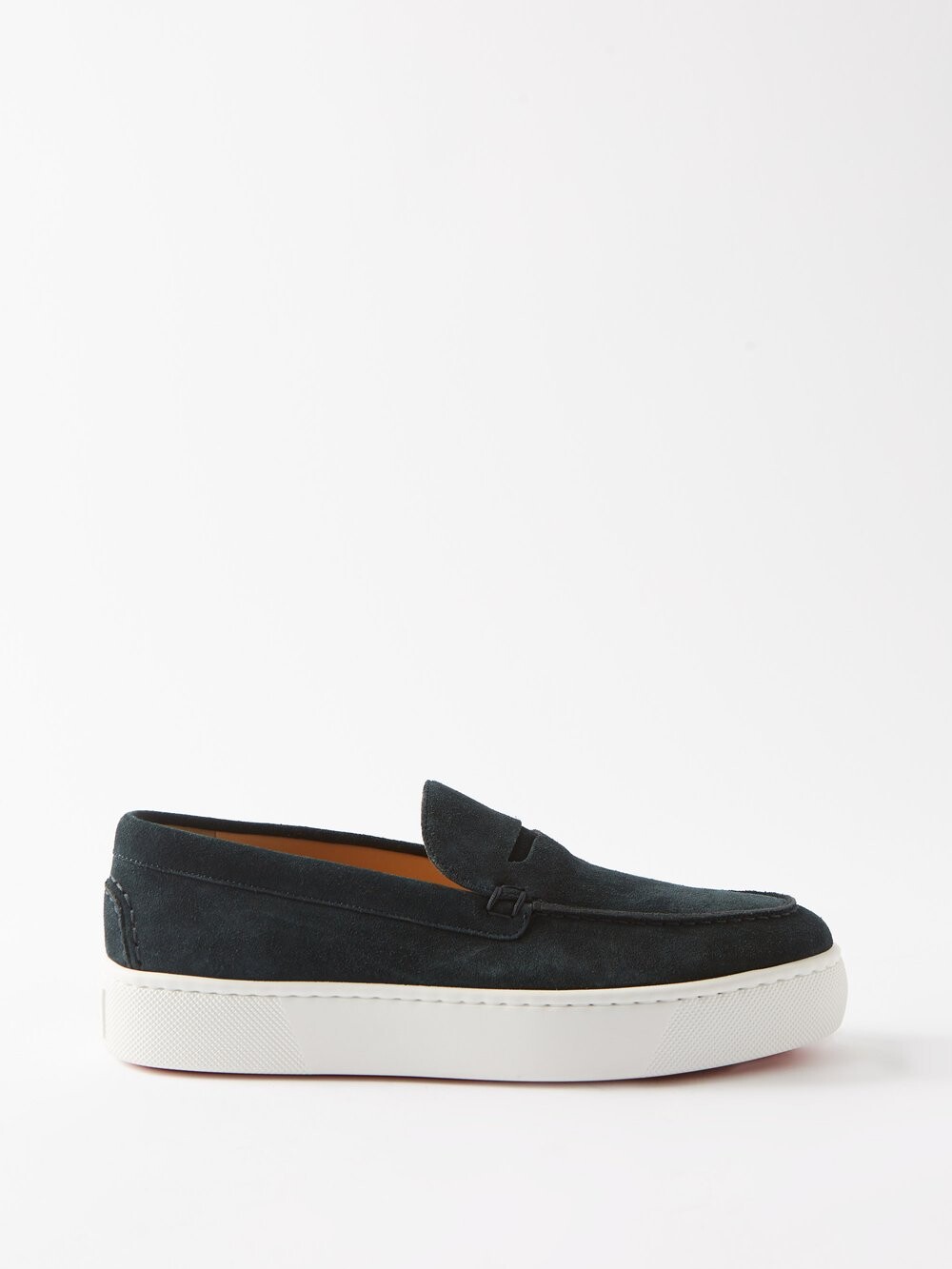 

Замшевые кроссовки-слипоны paqueboat Christian Louboutin, синий