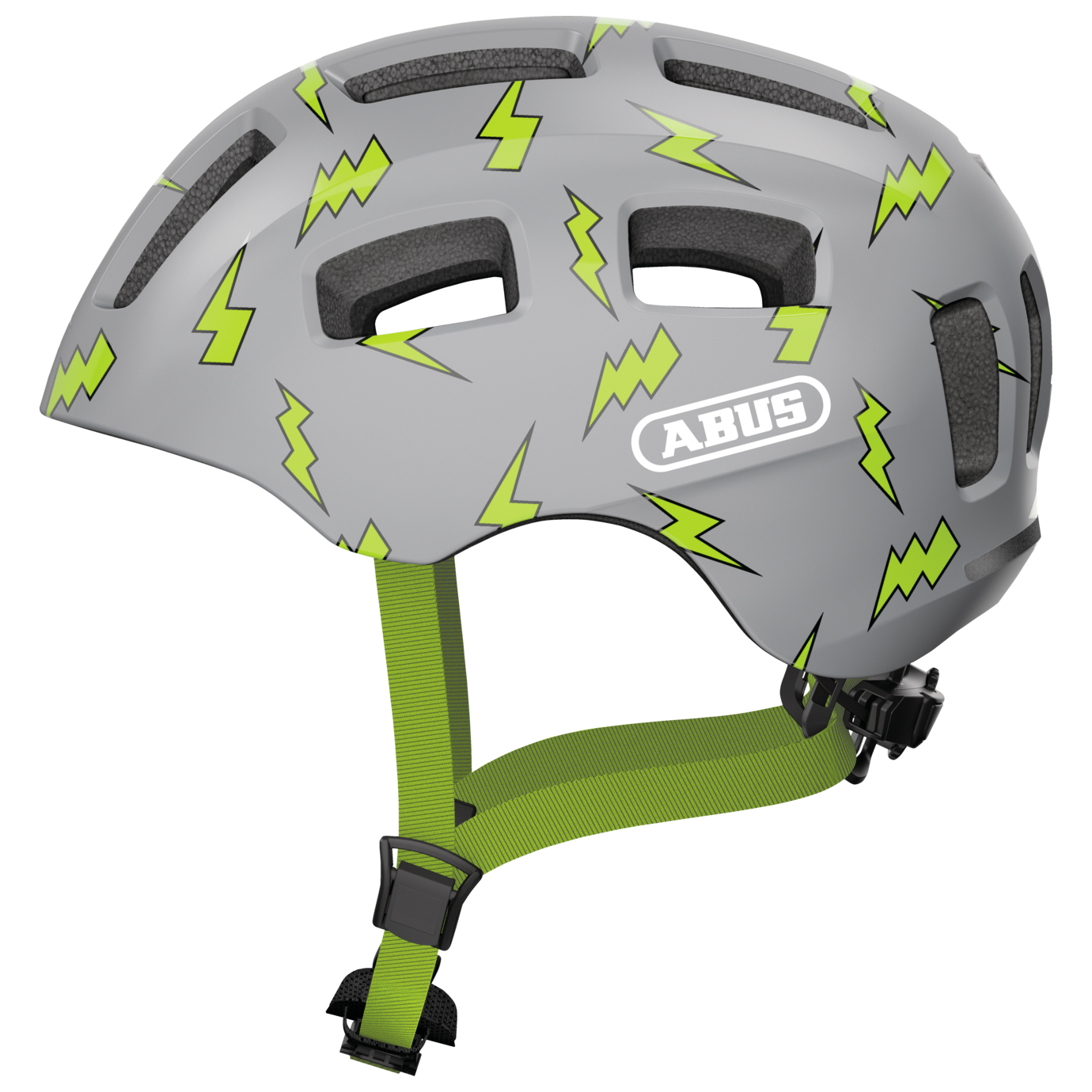 цена Велосипедный шлем Abus Kid's Youn I 2 0, цвет Grey Flash