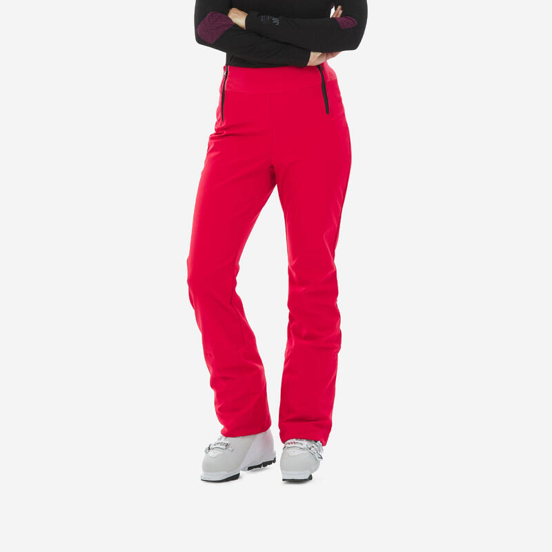 Лыжные брюки женские тонкие - 500 красный WEDZE, цвет rot