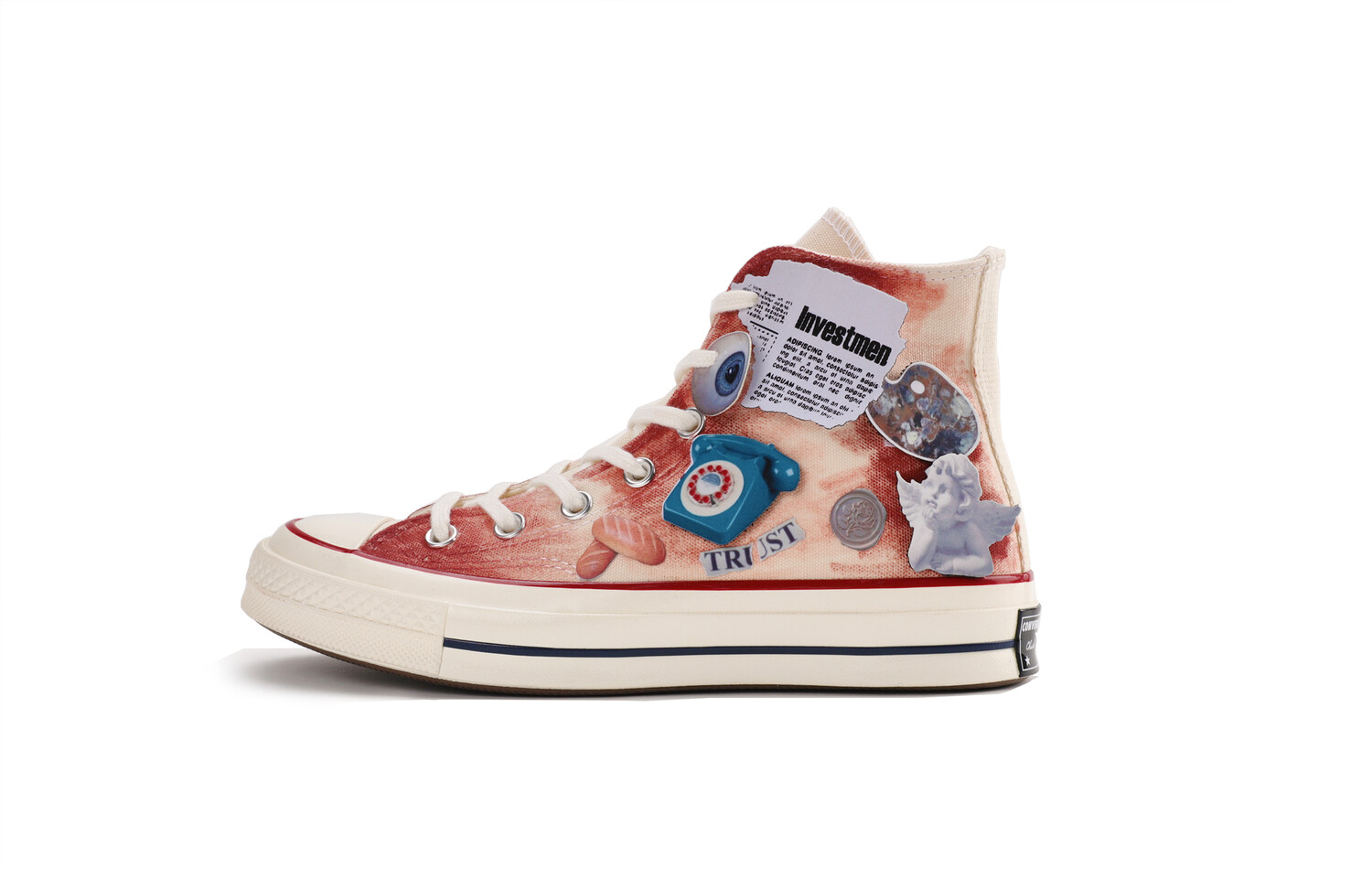 

1970-е годы Кеды унисекс с высоким берцем красного цвета Converse
