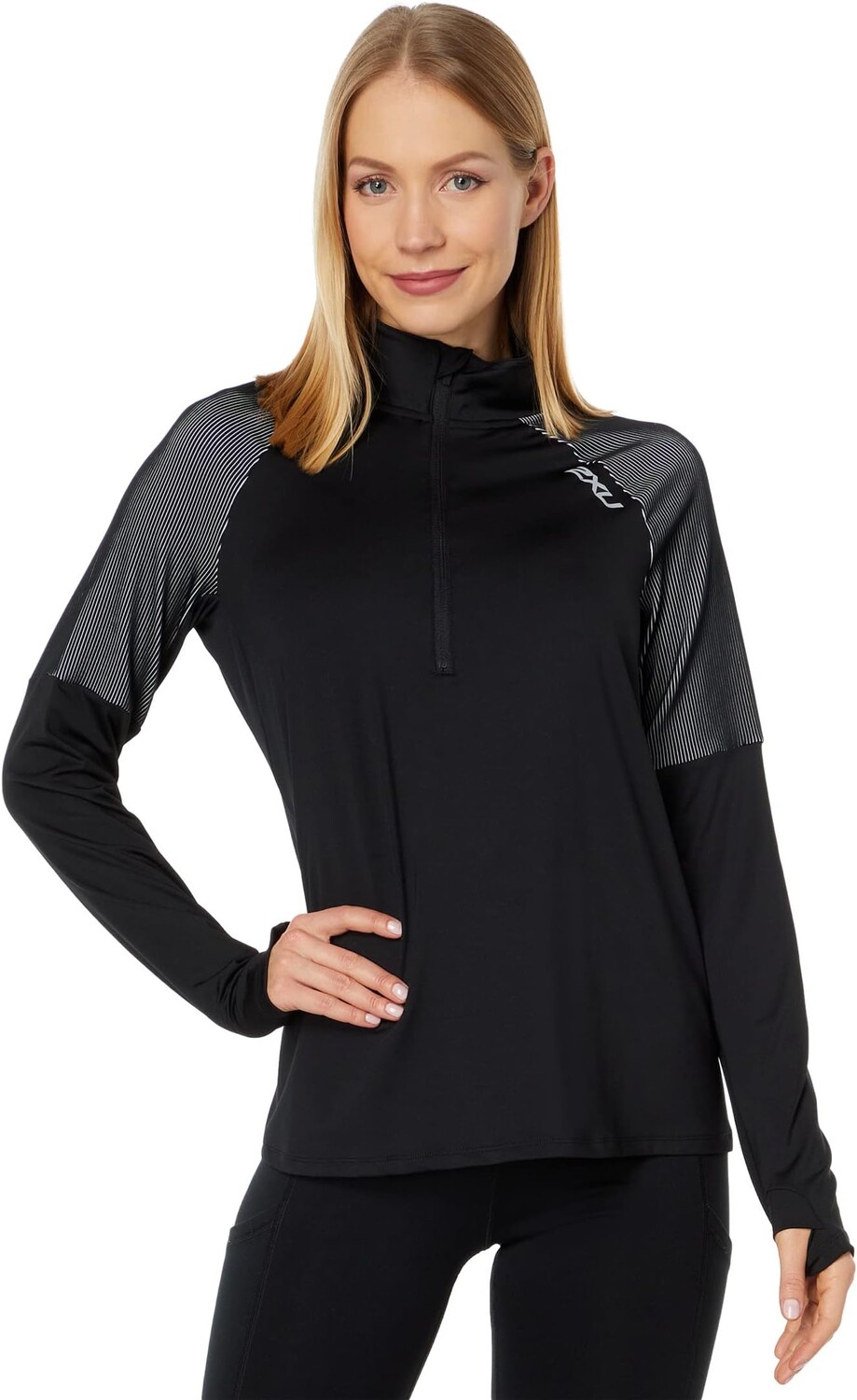 

Пуловер для бега на молнии Light Speed ​​1/2 2XU, цвет Black/Silver Reflective