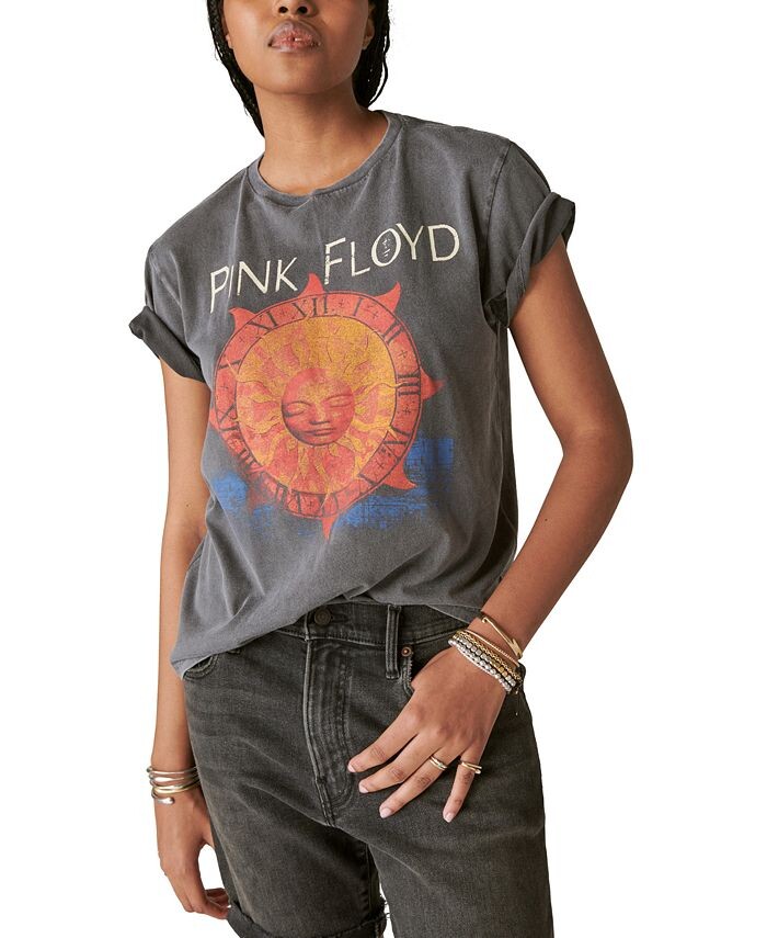 

Женская футболка бойфренда Pink Floyd Lucky Brand, черный
