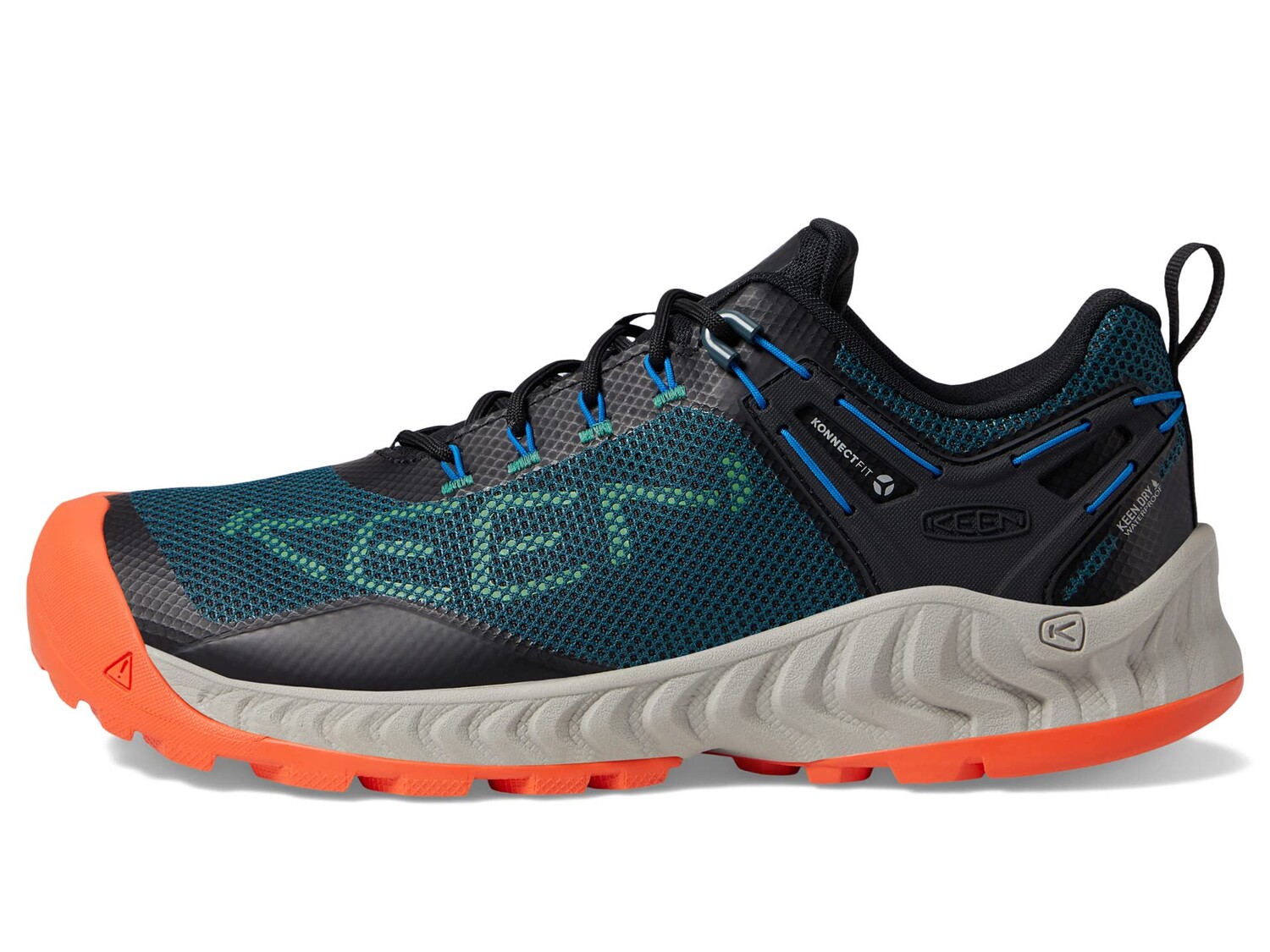 

Треккинговые кроссовки Keen Nxis Evo WP, синий-зеленый