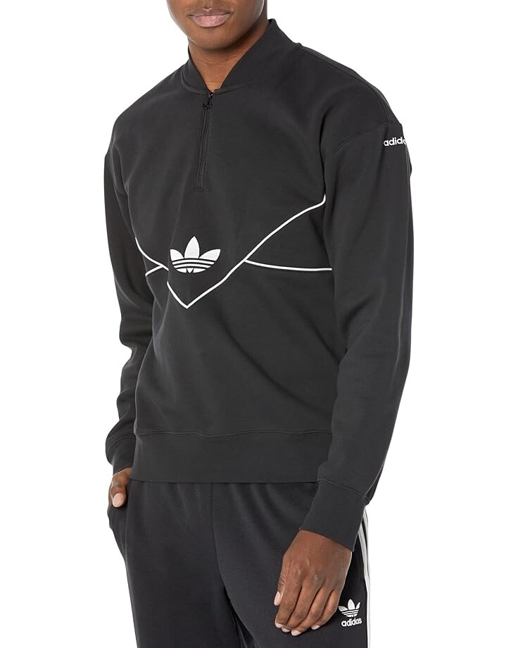

Толстовка adidas Originals Colorado 1/2 Zip Crew Pullover, черный/белый