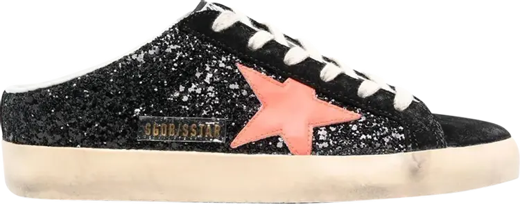 

Кроссовки Golden Goose Wmns Superstar Sabot 'Glitter - Black Coral Red', черный
