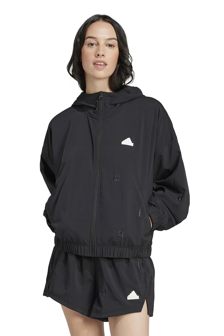 

Легкая куртка с капюшоном Adidas Sportswear, черный