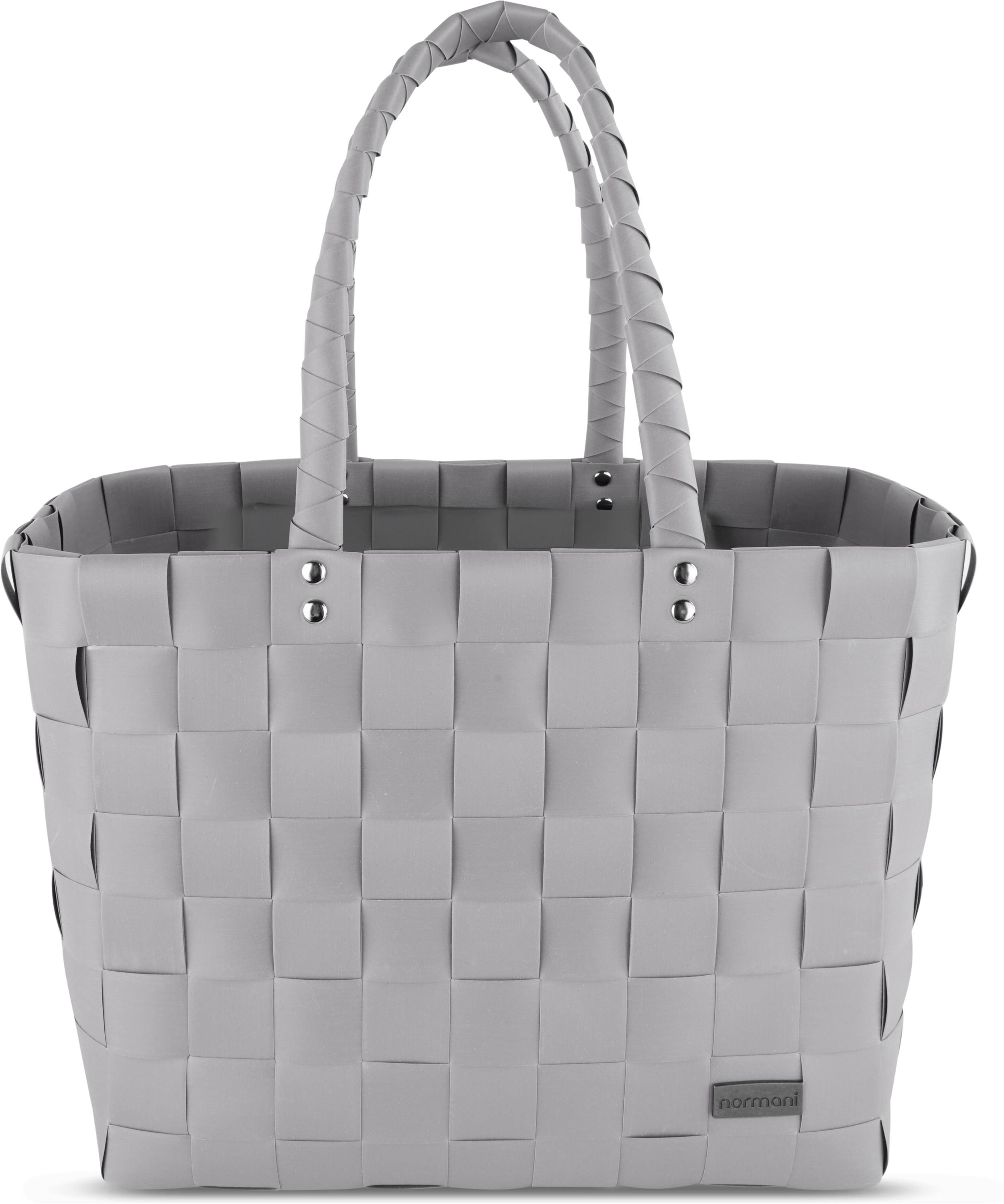 Сумка шоппер normani Einkaufskorb Einkaufstasche aus Kunststoff, светло-серый